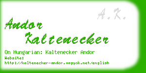 andor kaltenecker business card